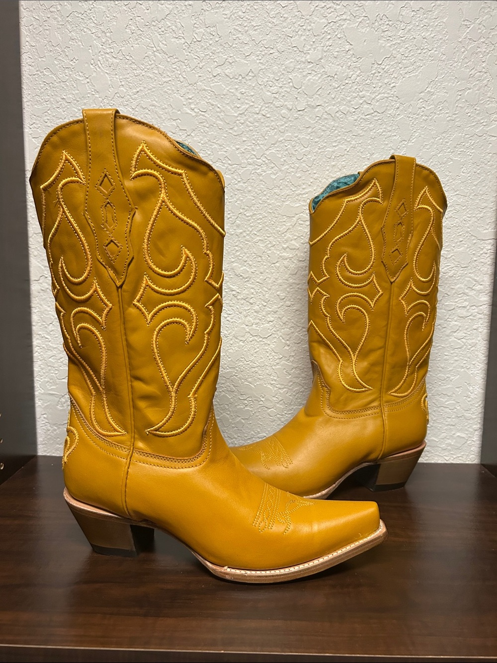 Corral Mustard Yellow Western Heel Boots